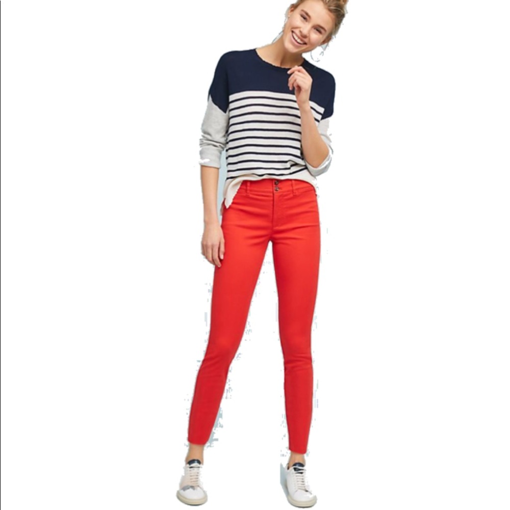 Red March 2018 Anthropologie Pants